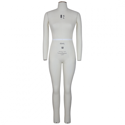 Size 12 full length tailoring mannequin with arms, front